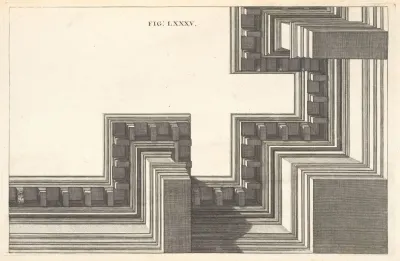 A Corinthian Cornice In Horizontal Perspective