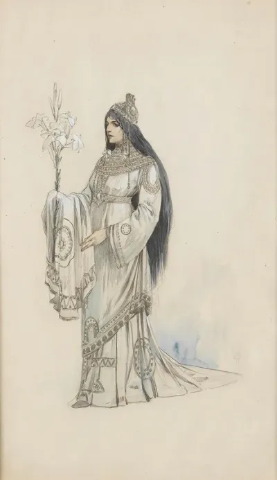 A Costume Design For The Theatre De La Renaissance Paris