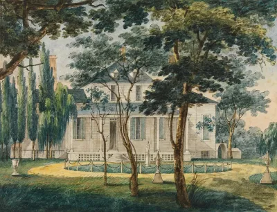 A Country Residence Possibly General Moreaus Country House At Morrisville Pennsylvania