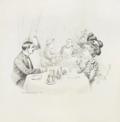 A Couple Eat At A Fine Restaurant