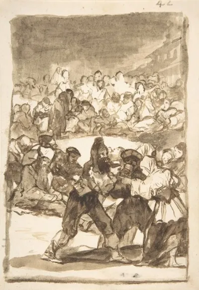 A Crowd Forming A Circle