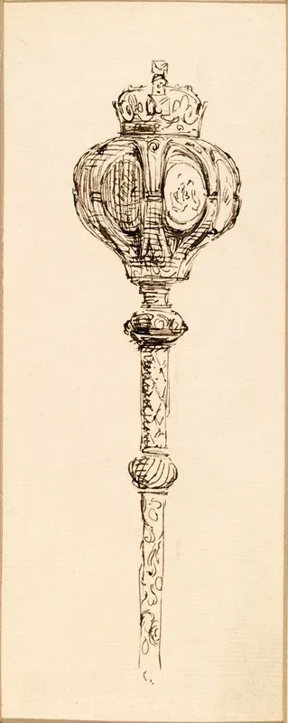 A Design For The Top Of The Mace Of The Royal College Of Physicians Of Ireland