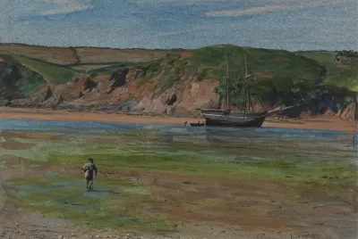 A Devon River At Low Tide June 16 1859
