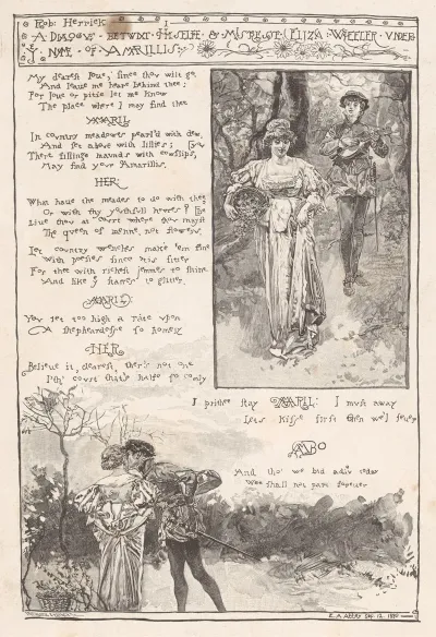 A Dialogue Betwixt Himself And Mistress Eliza Wheeler By Robert Herrick
