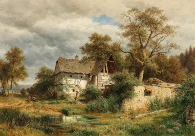 A Dilapidated Farmyard In The Laabach Valley Near Kaumberg