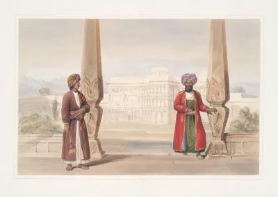 A Dooranee Noble And His Attendant At The Palace Candahar