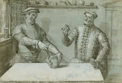 A Double Portrait Of Hans Furraht And Jacob Von Der Burch