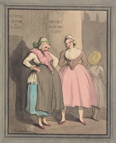 A Dutch Abbess And Her Nymphs Sketched At Amsterdam