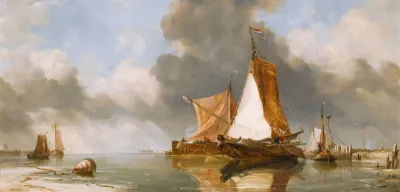 A Dutch Calm Zuider Zee Fishing Craft