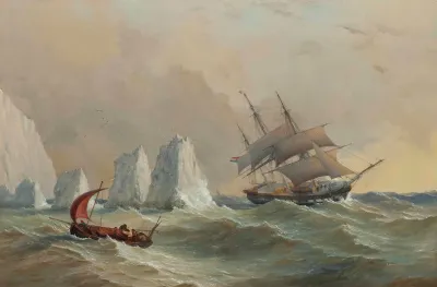 A Dutch Merchantman Passing The Needles