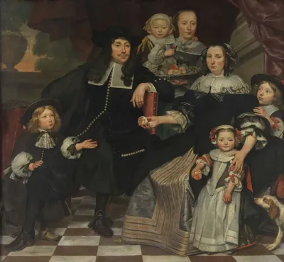 A Family On The Terrace Of A Country House