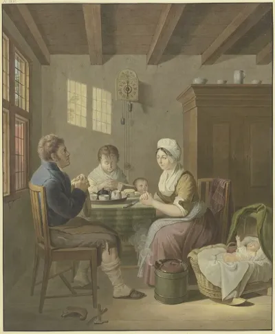A Family Saying Grace
