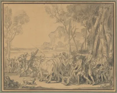 A Farmer Entrusting The Plow To His Son
