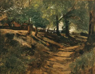 A Farmstead On A Country Road