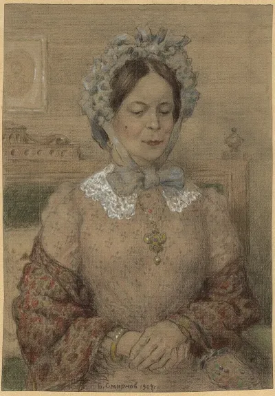 A Fashion Plate From Irkutsk Posing Was The Wife Of A Justiciary Who Hosted A Group Of Lovers Of Drawing