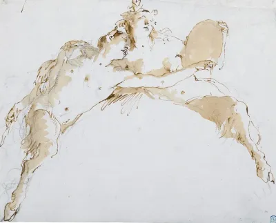 A Faun His Left Arm Outstretched And A Fauness Holding A Tambour