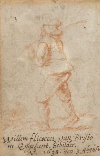 A Figure Walking To The Left