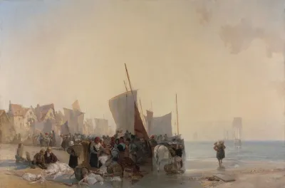 A Fish Market Near Boulogne