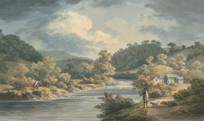 A Fisherman In The Vale Of Myfod Site Of The Palace Of The Princess Of Powis