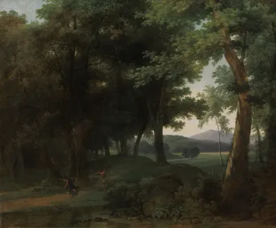 A Forest With Apollo And Daphne