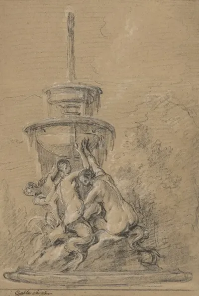 A Fountain With Three Nereids