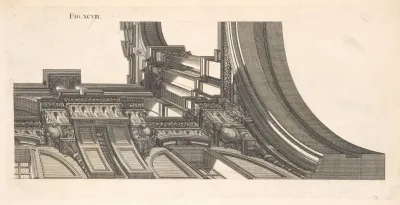 A Fourth Part Of The Architectonical Design Painted On The Vault Of S Ignatiuss Church With Its Lights And Shadows