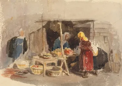 A Fruit Stall In A Market
