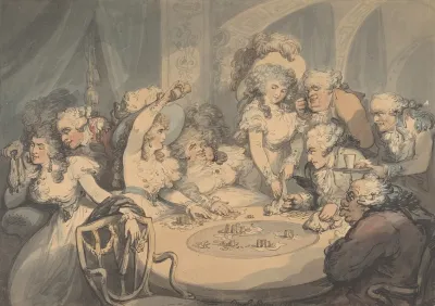 A Gaming Table At Devonshire House