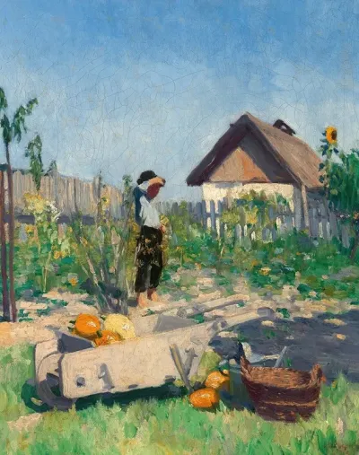 A Gardener In A Late Summer Garden