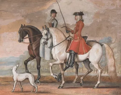 A Gentleman On A Managed Horse Riding Out With A Lady
