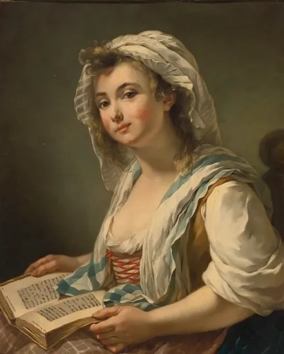 A Girl Holding A Book