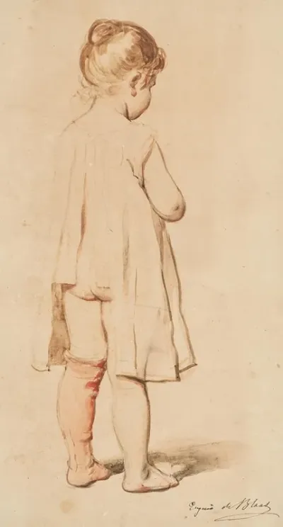 A Girl Standing Study For Il Buon Fratello