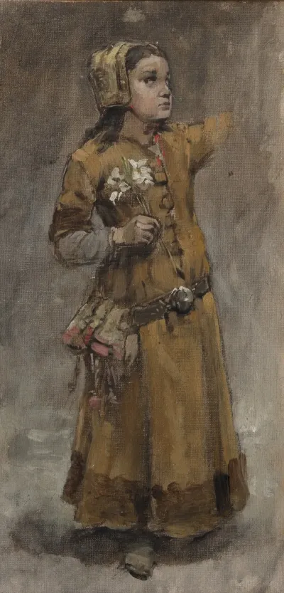 A Girl Study For Valdemar Atterdag Holding Visby To Ransom