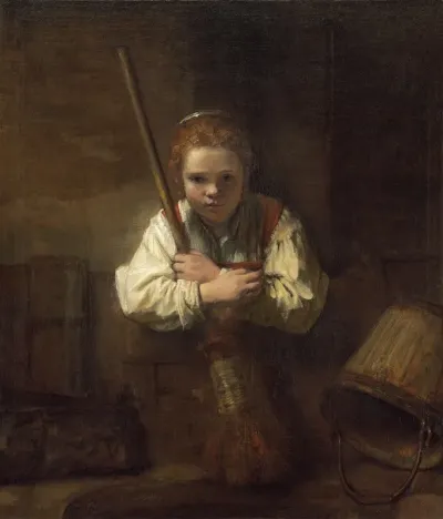 A Girl With A Broom