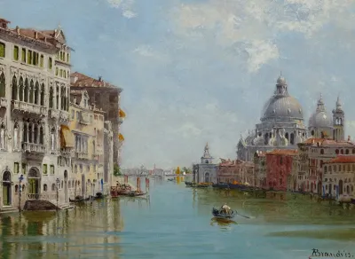 A Gondola Near Santa Maria Della Salute