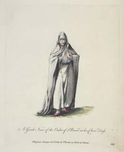 A Greek Nun Of The Order Of St Bazil In Her Choir Dress