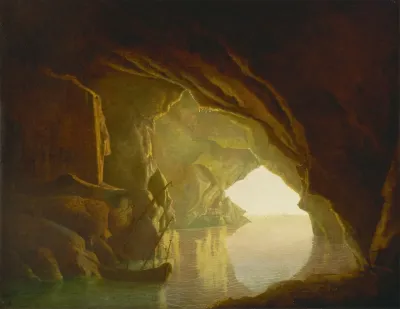 A Grotto In The Gulf Of Salerno Sunset