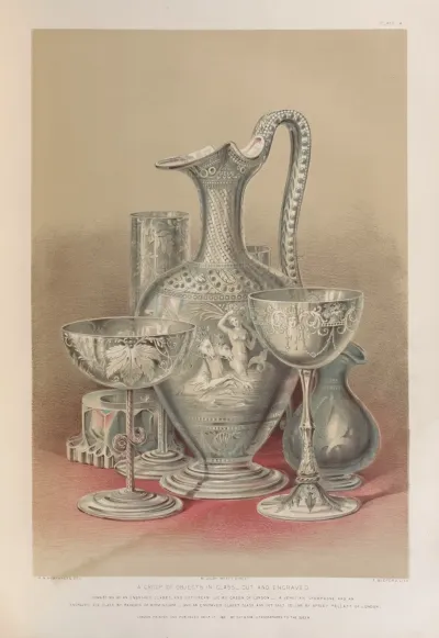 A Group Of Objects In Glass