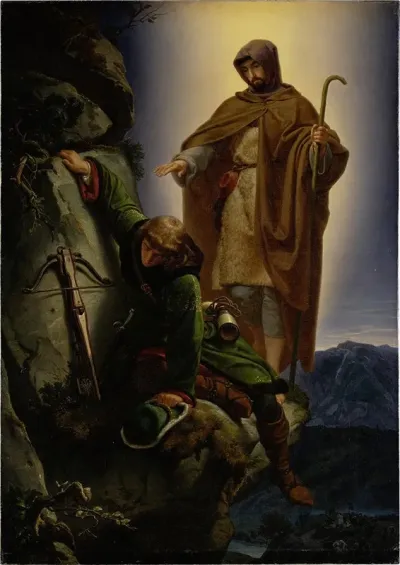 A Guardian Angel Rescuing Emperor Maximilian From The Martinswand