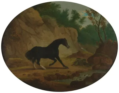 A Horse Frightened By A Snake