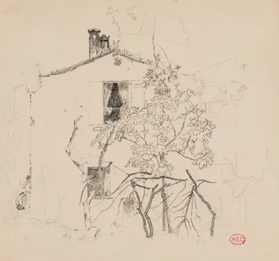 A House Behind A Tree