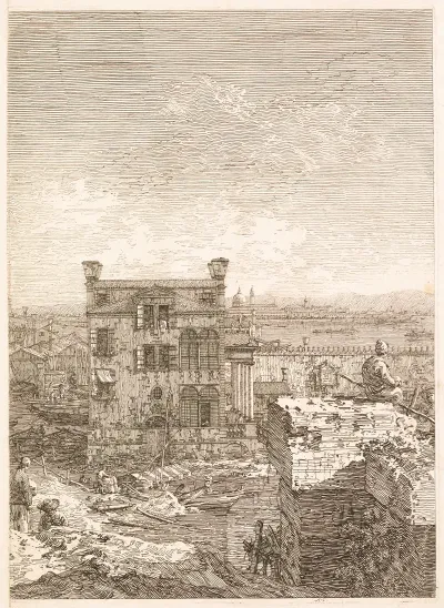 A House Surrounded By Six Columns