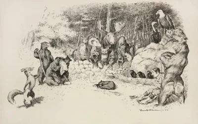 A Hunter Is Captured By Animals And Placed On Trial For Killing A Baby Bear