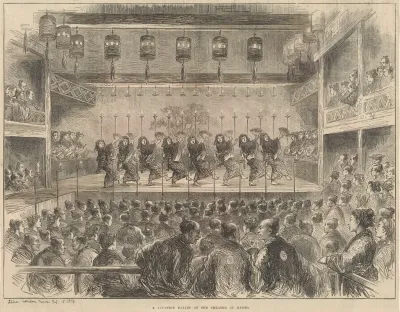 A Japanese Ballet At The Theatre Of Kyoto
