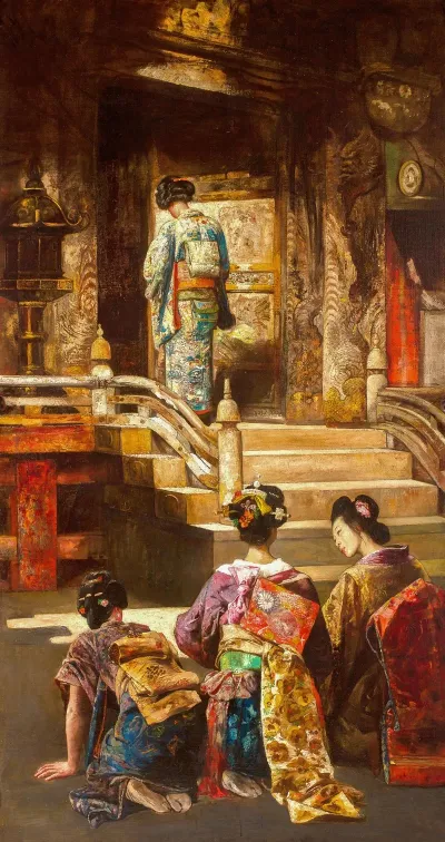 A Japanese Princess Going To Church