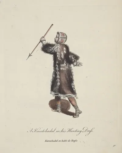 A Kamtchadal In His Hunting Dress Kamtchadal En Habit De Chasse
