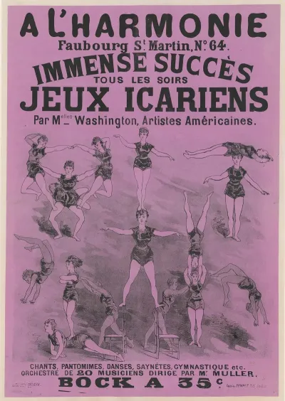 A L Harmonie Jeux Icariens Par Melles Washington Artistes Americaines