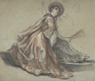 A Lady Holding A Fan
