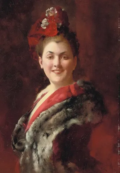 A Lady In A Fur Lined Cape