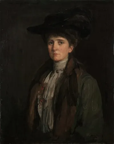 A Lady In Brown Thought To Be Margaret Edith Bannatyne Cobb